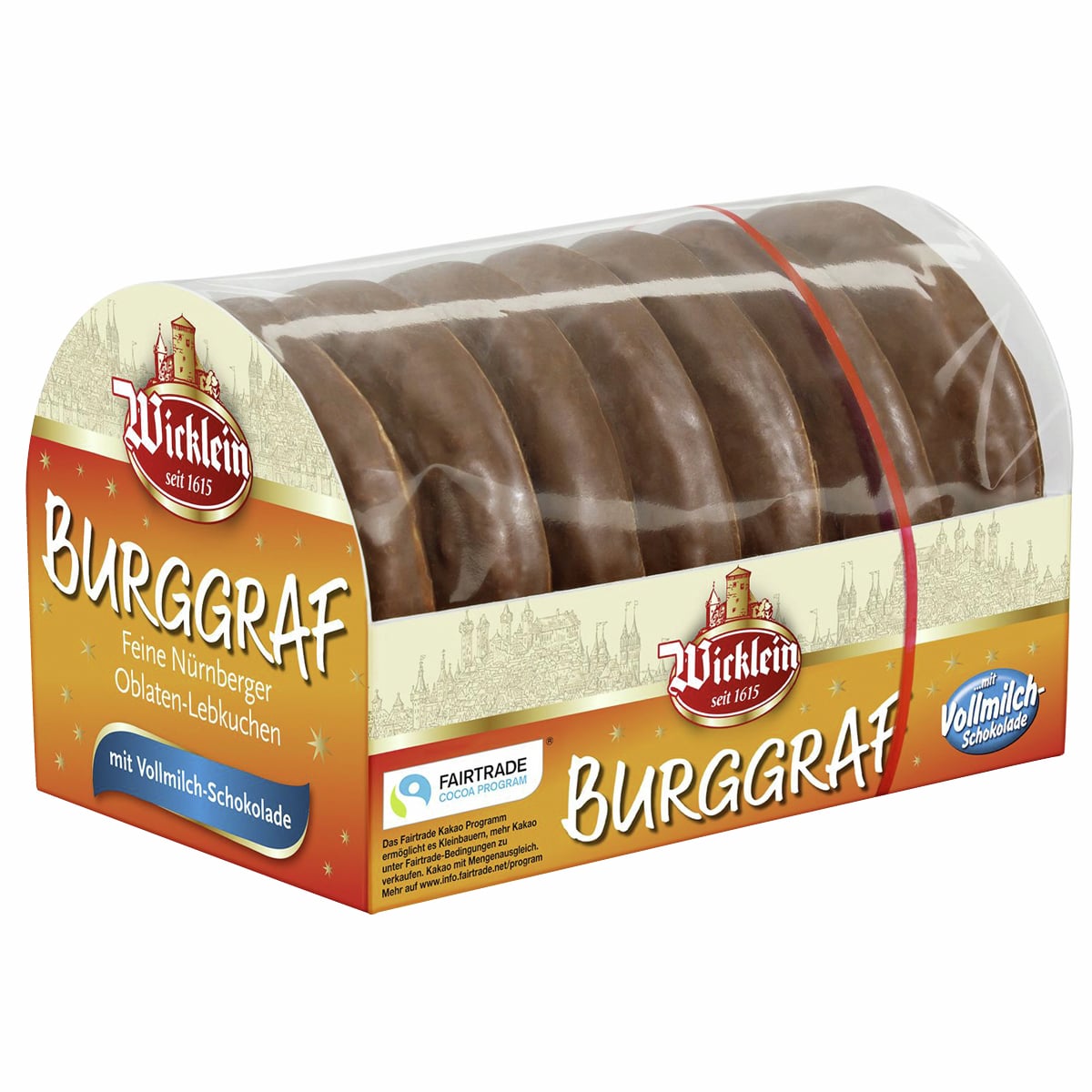 Wicklein Burggraf Lebkuchen Schokolade Vollmilch 200g