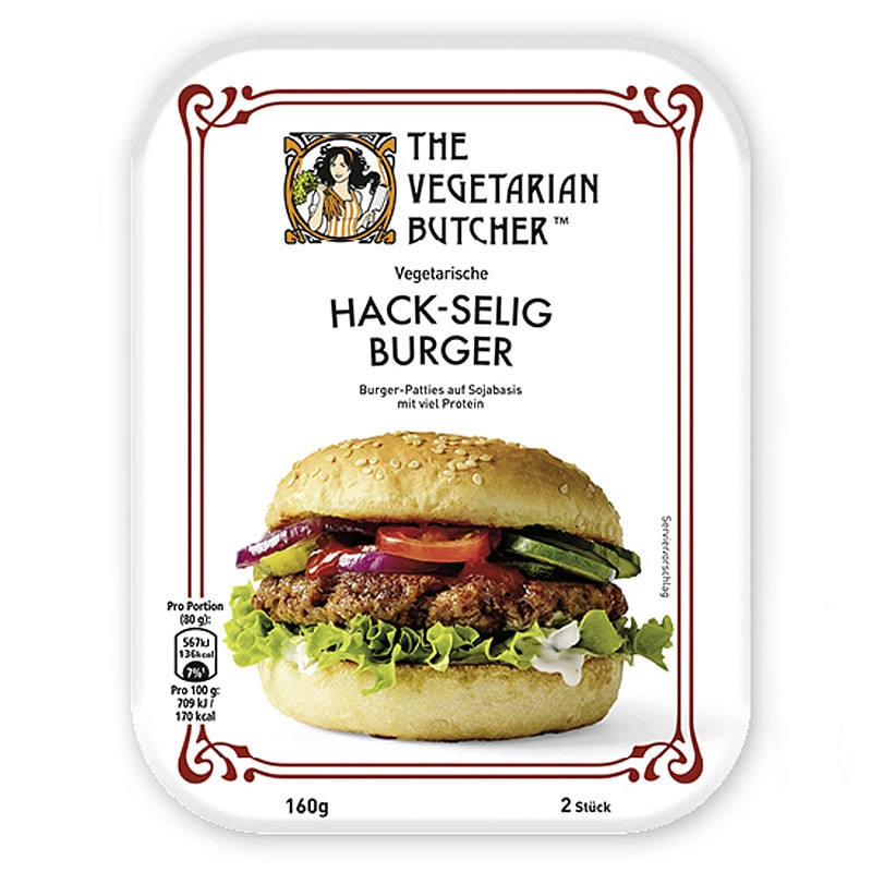 The Vegetarian Butcher Hack selig Burger 160g